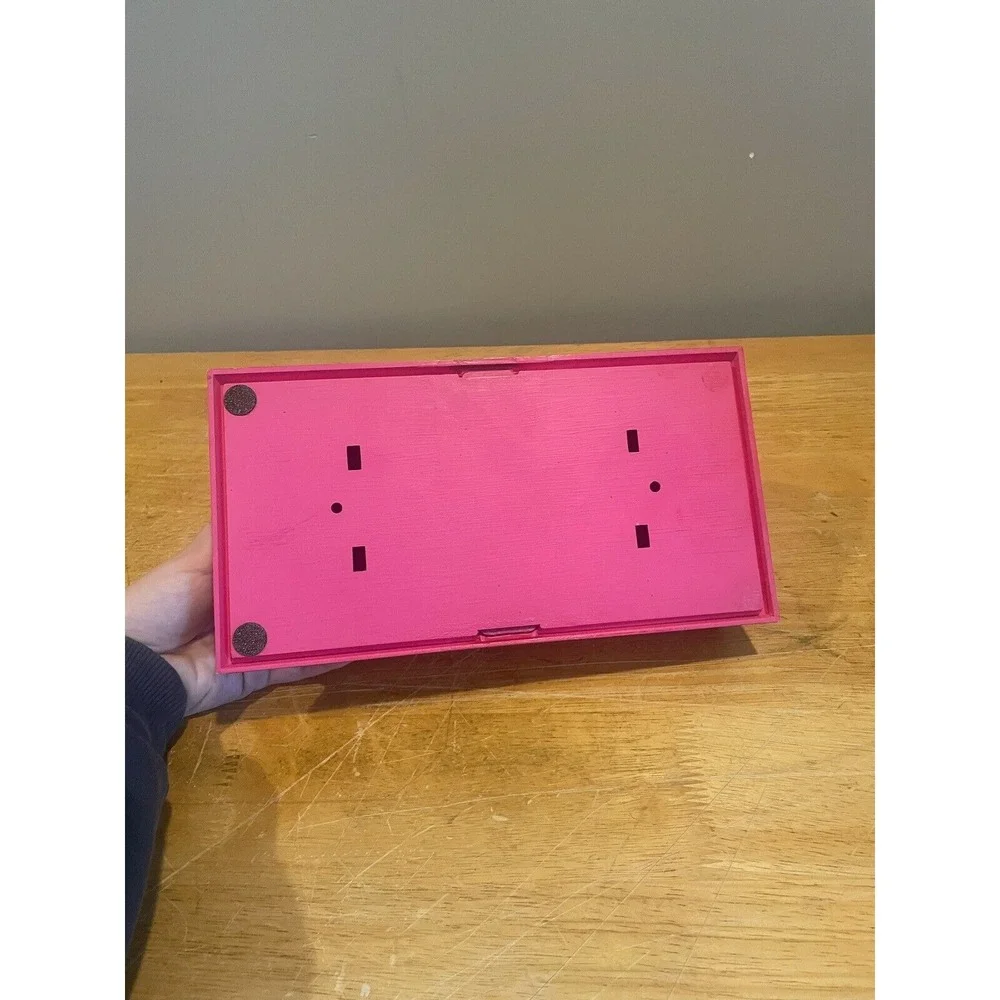 Vintage Syroco Plastic Pink‎ Facial Tissue Box Holder Vanity Scroll Pattern